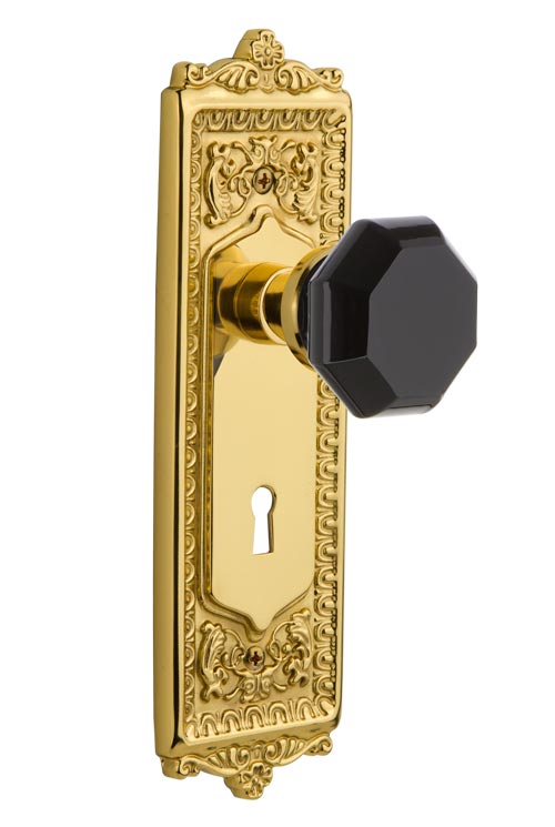 Nostalgic Warehouse Egg & Dart Plate with Black Waldorf Knob