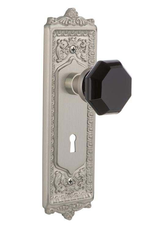 Nostalgic Warehouse Egg & Dart Plate with Black Waldorf Knob