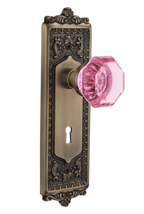 Nostalgic Warehouse Egg & Dart Plate with Pink Waldorf Knob