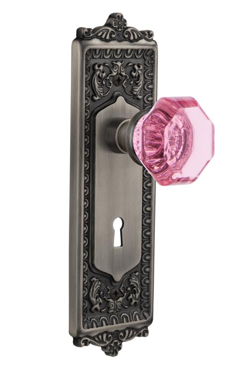 Nostalgic Warehouse Egg & Dart Plate with Pink Waldorf Knob