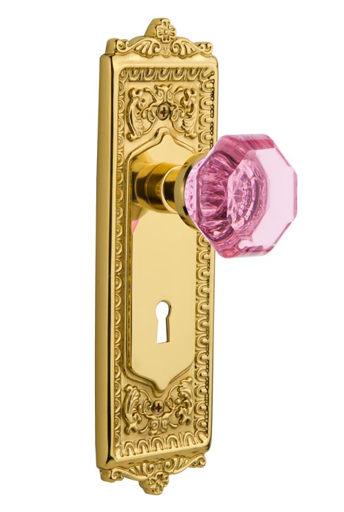Nostalgic Warehouse Egg & Dart Plate with Pink Waldorf Knob