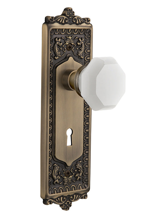 Nostalgic Warehouse Egg & Dart Plate with White Waldorf Knob