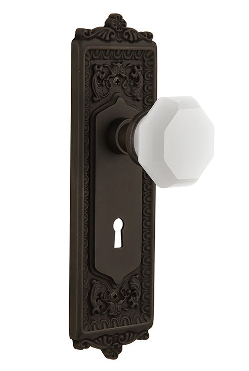 Nostalgic Warehouse Egg & Dart Plate with White Waldorf Knob