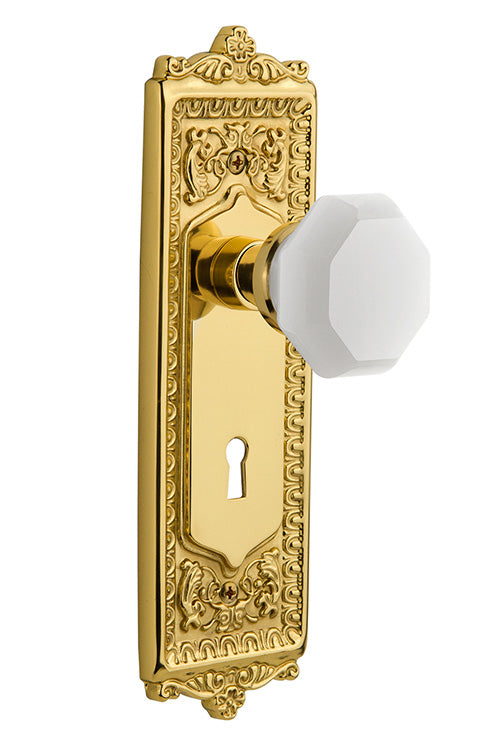 Nostalgic Warehouse Egg & Dart Plate with White Waldorf Knob