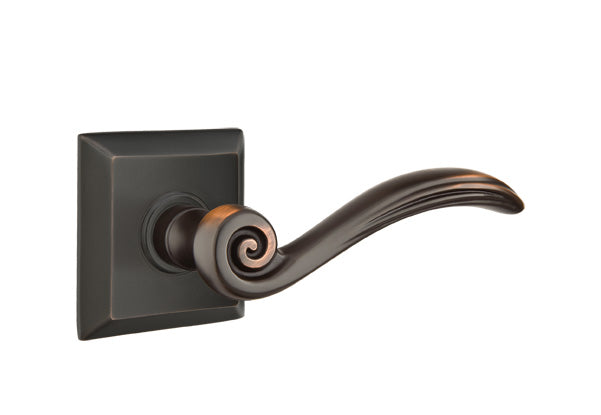 Emtek Elan Lever with Quincy Rosette - Oil Rubbed Bronze