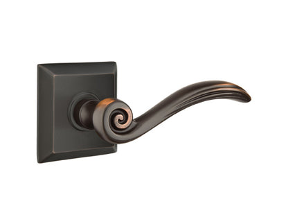 Emtek Elan Lever with Quincy Rosette - Oil Rubbed Bronze