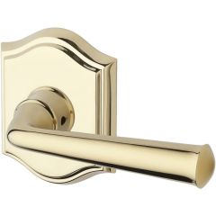 Baldwin Reserve Federal Lever With Arched Rosette In Polished Brass