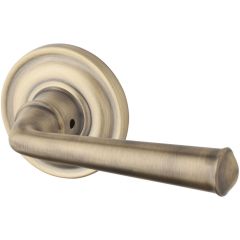 Baldwin Reserve Federal Lever With Round Rosette In Matte Brass and Black