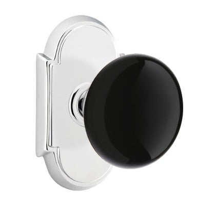 Emtek Ebony Porcelain Knob With Rosette