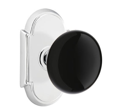 Emtek Ebony Porcelain Knob With Rosette