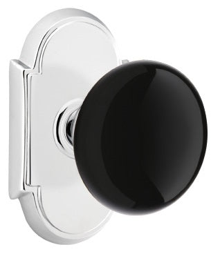 Emtek Ebony Porcelain Knob with #8 Rosette
