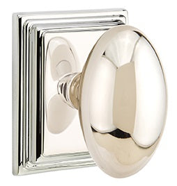Emtek Egg Interior Mortise Knob with Wilshire Rosette