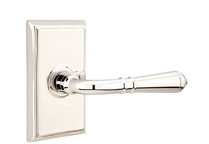 Emtek Turino Lever - Rectangular Rosette - Polished Nickel