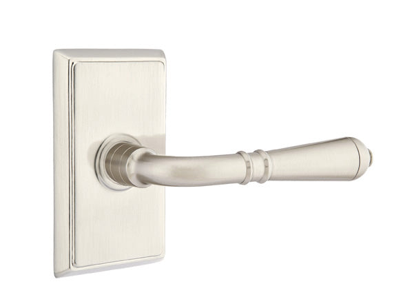 Emtek Turino Lever - Rectangular Rosette - Satin Nickel