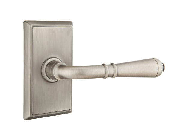 Emtek Turino Lever - Rectangular Rosette - Pewter
