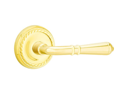 Emtek Turino Lever - Rope Rosette - Polished Brass
