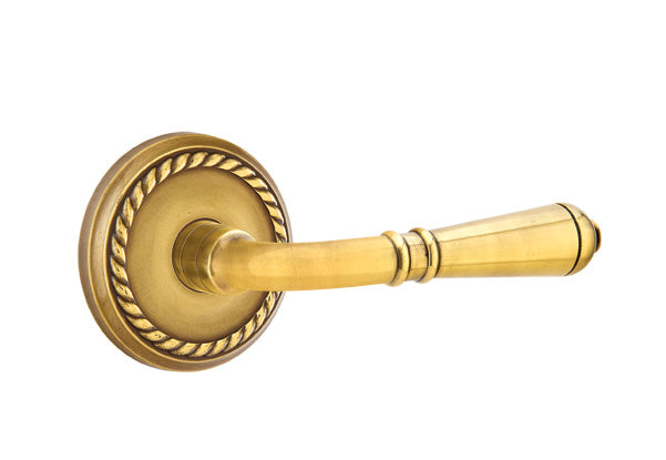 Emtek Turino Lever - Rope Rosette - French Antique