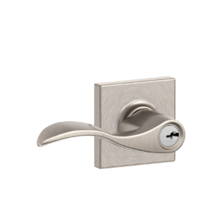 Schlage Accent Lever with Collins Rosette - Keyed Entry Function