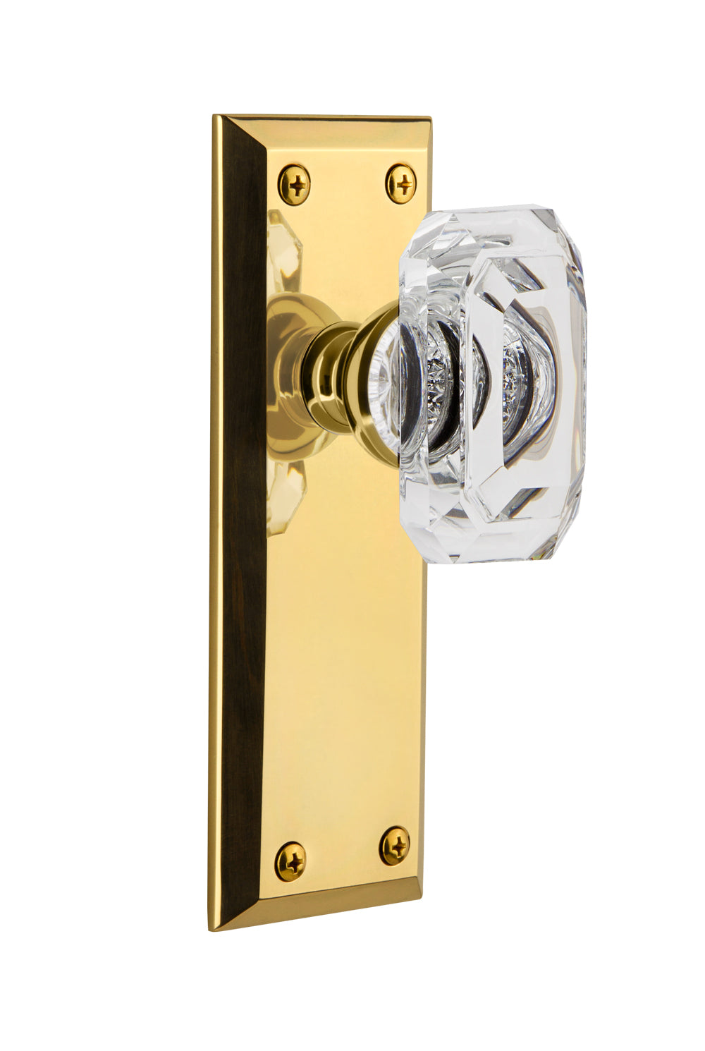 Grandeur Fifth Avenue Plate with Baguette Clear Knob