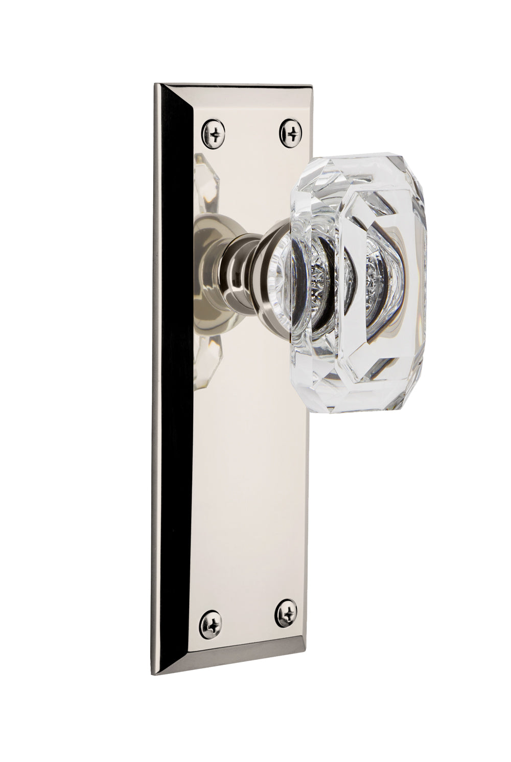 Grandeur Fifth Avenue Plate with Baguette Clear Knob