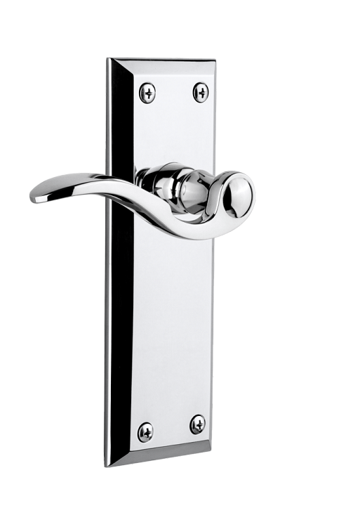 Grandeur Fifth Avenue Plate with Bellagio Lever in Bright Chrome