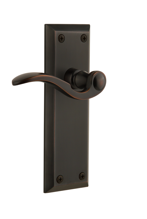Grandeur Fifth Avenue Plate with Bellagio Lever in Timeless Bronze