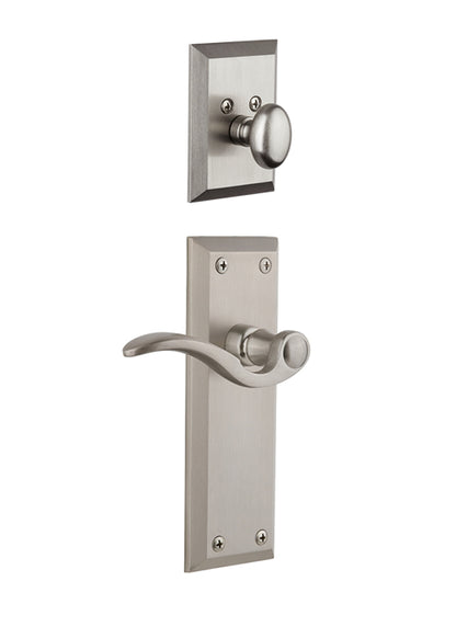 Grandeur Fifth Avenue Handleset with Bellagio Lever - (Interior Half Only, with Deadbolt)