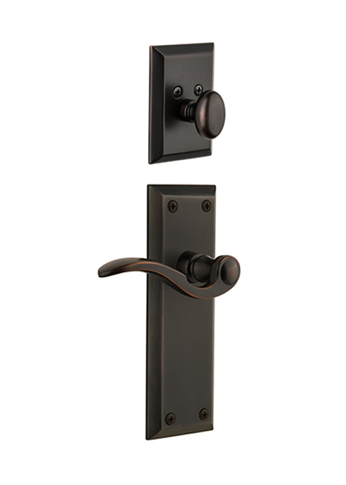 Grandeur Fifth Avenue Handleset with Bellagio Lever - Interior Half Only Timeless Bronze
