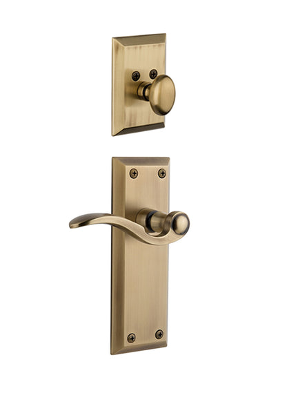 Grandeur Fifth Avenue Handleset with Bellagio Lever - (Interior Half Only, with Deadbolt)