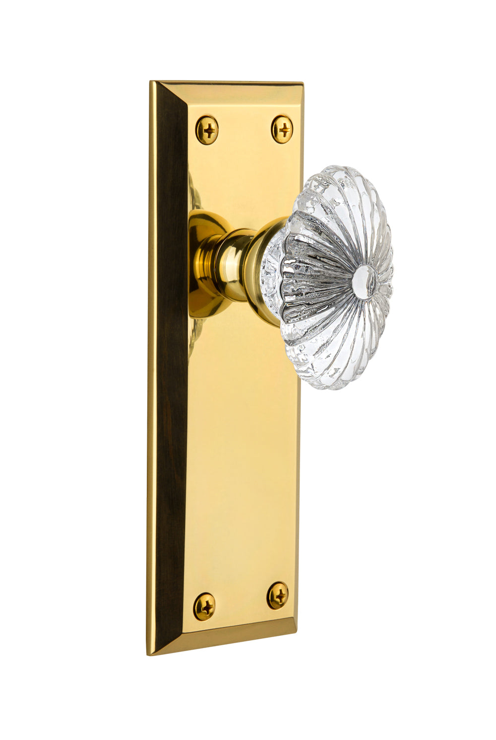Grandeur Fifth Avenue Plate with Burgundy Knob