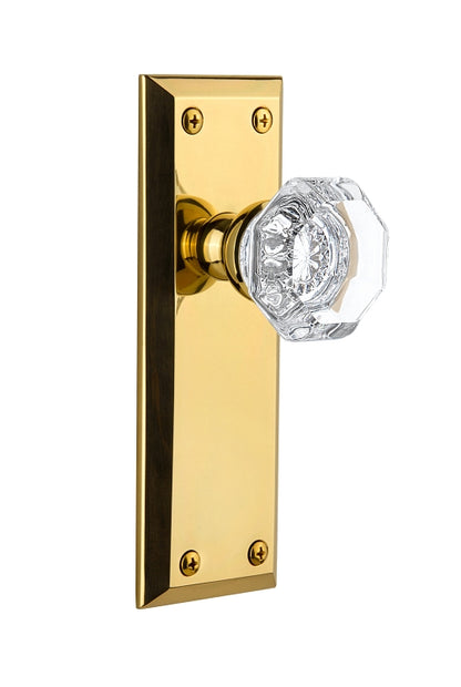 Grandeur Fifth Avenue Plate with Chambord Knob Polished Brass / Lifetime Brass