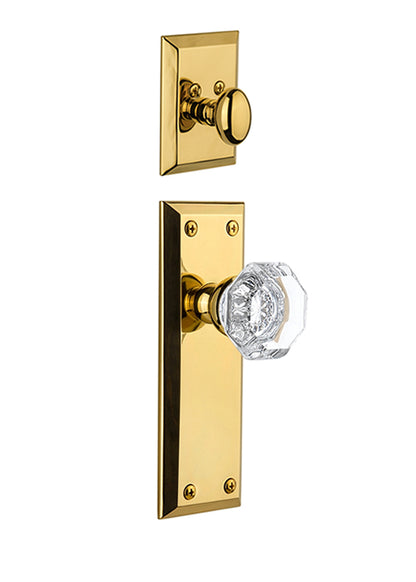 Grandeur Fifth Avenue Handleset with Chambord Knob - (Interior Half Only, with Deadbolt)