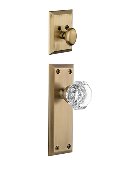 Grandeur Fifth Avenue Handleset with Chambord Knob - (Interior Half Only, with Deadbolt)