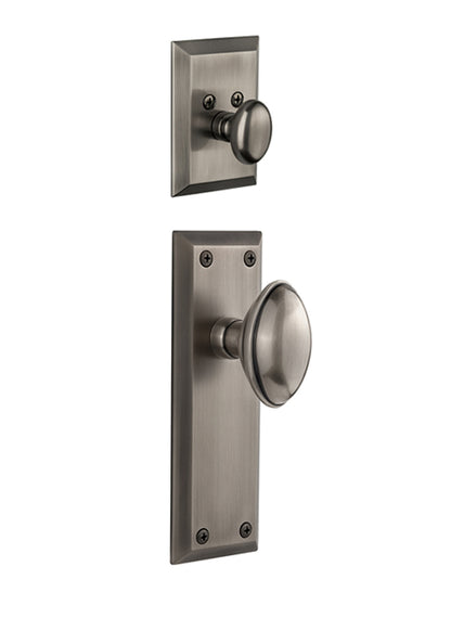 Grandeur Fifth Avenue Handleset with Eden Prairie Knob - (Interior Half Only, with Deadbolt)