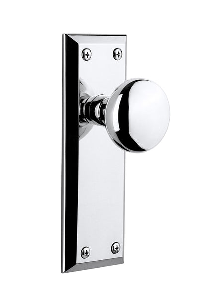 Grandeur Fifth Avenue Plate with Fifth Avenue Knob Bright Chrome
