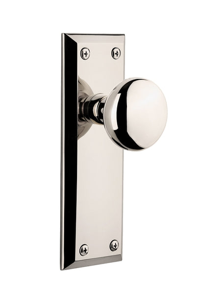 Grandeur Fifth Avenue Plate with Fifth Avenue Knob Polished Nickel