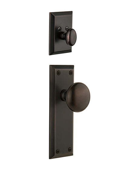 Grandeur Fifth Avenue Handleset with Fifth Avenue Knob - (Interior Half Only, with Deadbolt)