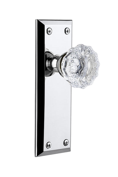 Grandeur Fifth Avenue Plate with Fontainebleau Knob Bright Chrome