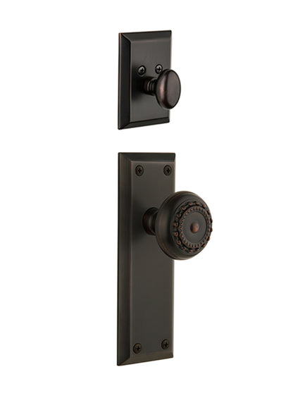 Grandeur Fifth Avenue Handleset with Parthenon Knob - (Interior Half Only, with Deadbolt)