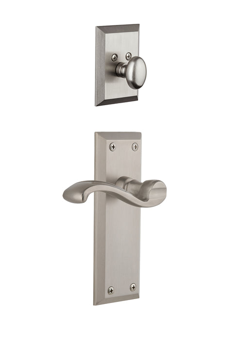 Grandeur Fifth Avenue Handleset with Portofino Lever - (Interior Half Only, with Deadbolt)