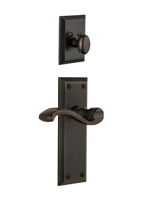 Grandeur Fifth AvenueHandleset with Portofino Lever - Interior Half Only Timeless Bronze