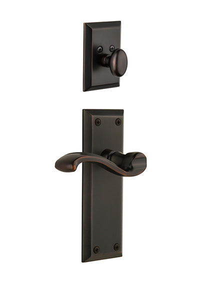 Grandeur Fifth Avenue Handleset with Portofino Lever - (Interior Half Only, with Deadbolt)