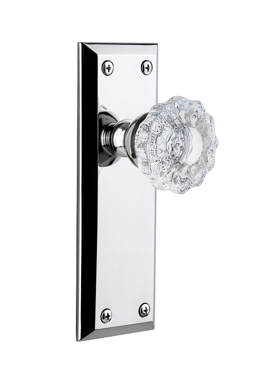 Grandeur Fifth Avenue Plate with Versailles Knob Bright Chrome