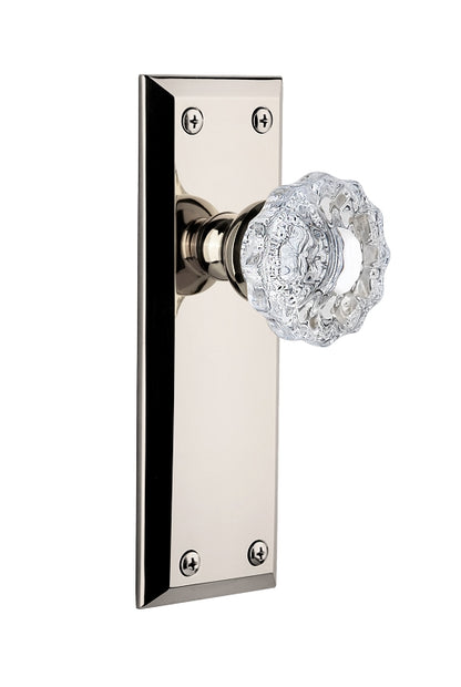 Grandeur Fifth Avenue Plate with Versailles Knob Polished Nickel
