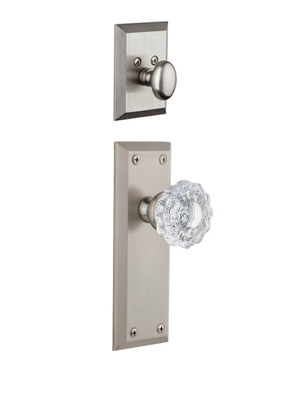 Grandeur Fifth Avenue Handleset with Versailles Knob - (Interior Half Only, with Deadbolt)