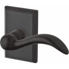 Baldwin Reserve Arch Lever With Square Rosette In Dark Bronze
