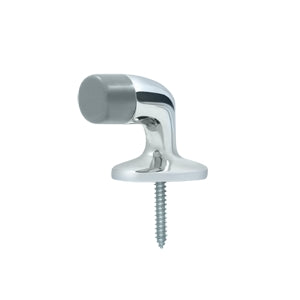 Deltana Solid Brass 13/8 Inch Floor Mounted Bumper - Polished Chrome