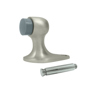 Deltana Solid Brass 2 1/8 Inch Floor Mounted Bumper - Brushed Nickel