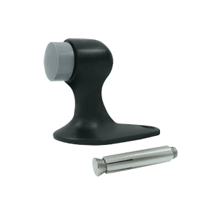 Deltana Solid Brass 2 1/8 Inch Floor Mounted Bumper - Flat Black