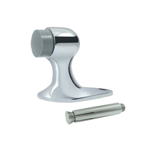 Deltana Solid Brass 2 1/8 Inch Floor Mounted Bumper - Polished Chrome